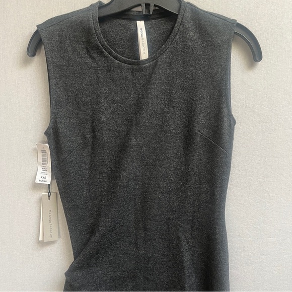 NWT Babaton Aritzia Notley Wool sleeveless ruched waisted dress Sz XXS - Picture 6 of 11